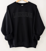 Load image into Gallery viewer, BLACK ON BLACK STATE SWEATSHIRT
