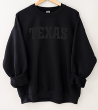 Load image into Gallery viewer, BLACK ON BLACK STATE SWEATSHIRT

