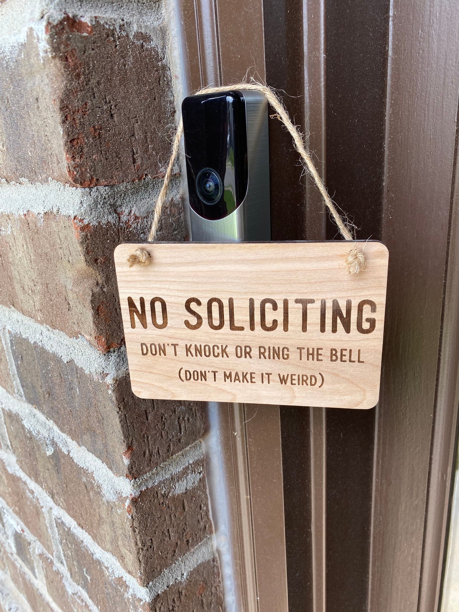 No Soliciting. Seriously. Don't Ring the Bell. Don't Make It Weird. Wood  Sign. No Soliciting Front Doo… | Porch signs, Funny no soliciting sign, No  soliciting signs