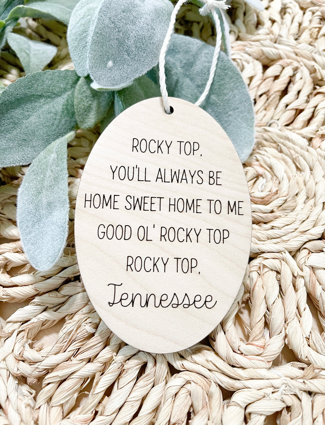 Rocky Top Wooden Ornament